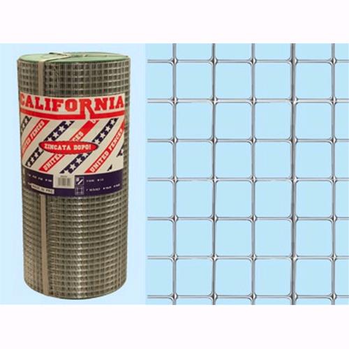 Rete California elettrosaldata 10 mt Maglia 12x12 Filo Ø 0,95 Altezza 80 cm