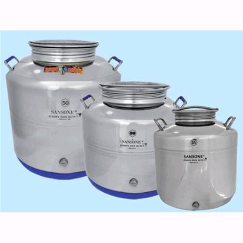 Image of Contenitore Fusto In Acciaio Inox Sansone Per Olio Con Manici Tappo A Vite 30 Lt